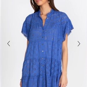 Johnny Was Blue Eyelet Dress
